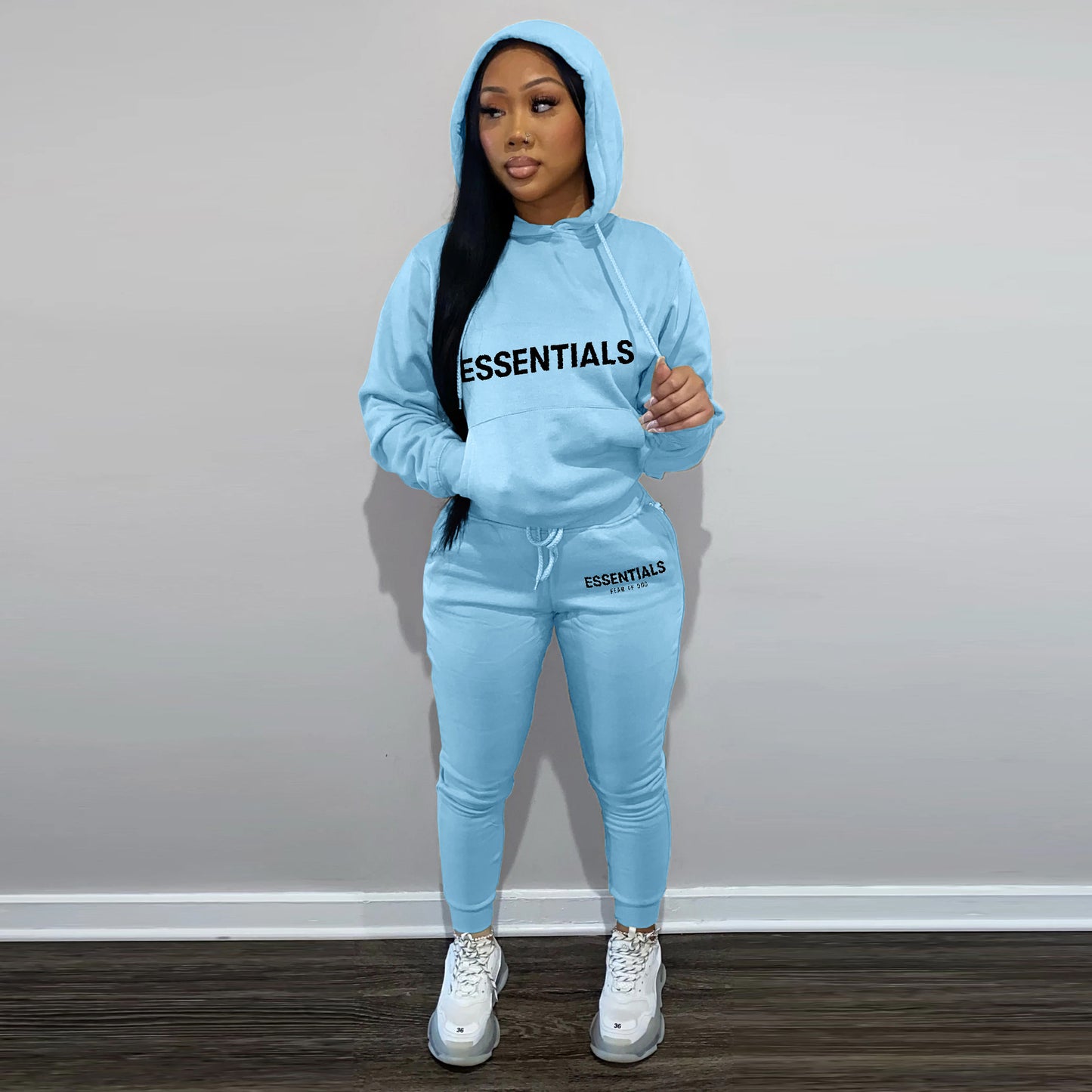 Women's Fashion Chest Casual Hooded Set Suits