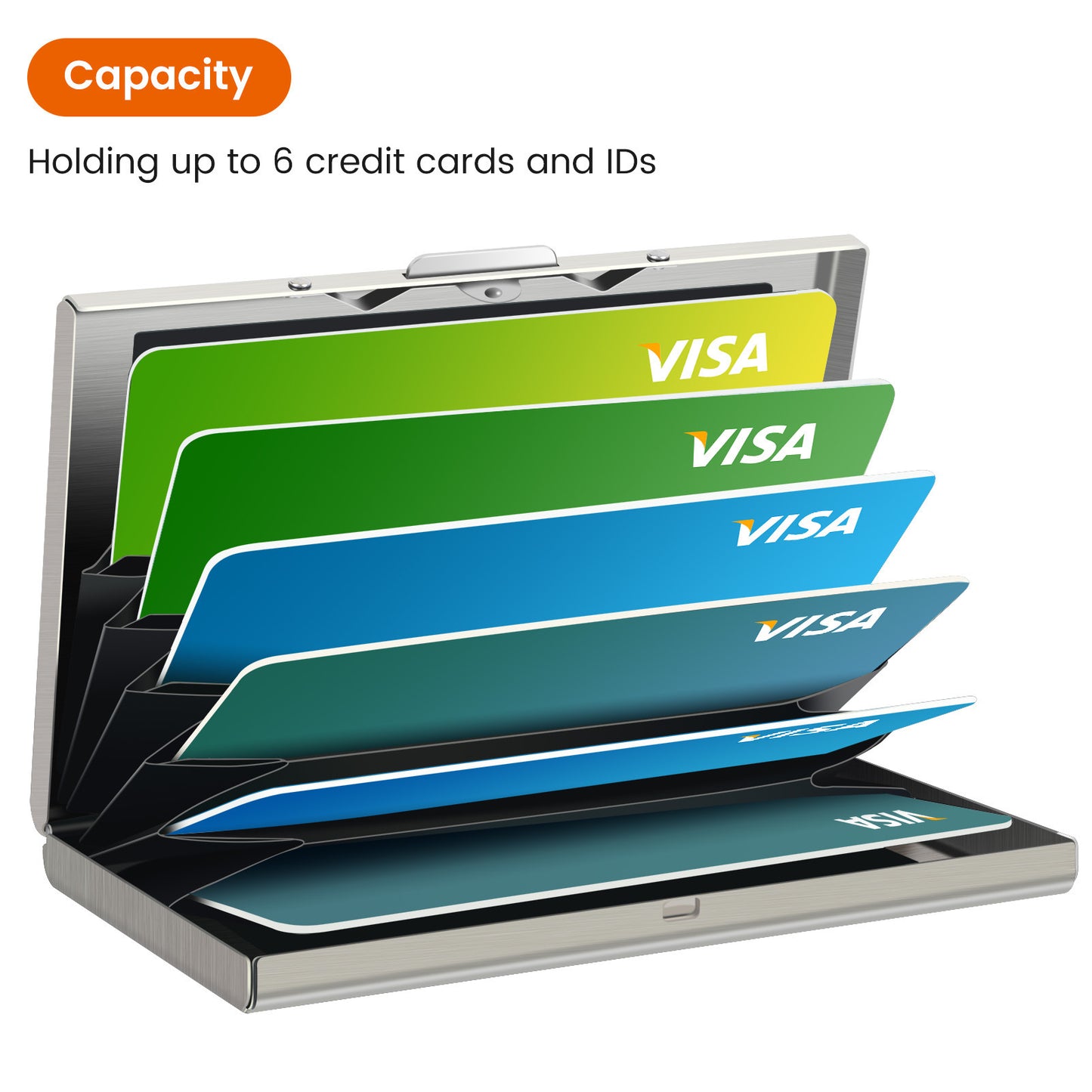 Steel Bank Credit Box Clamp Metal Card Holder