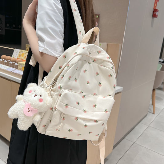 Floral Mori Style Good-looking Artistic Commuter Backpacks