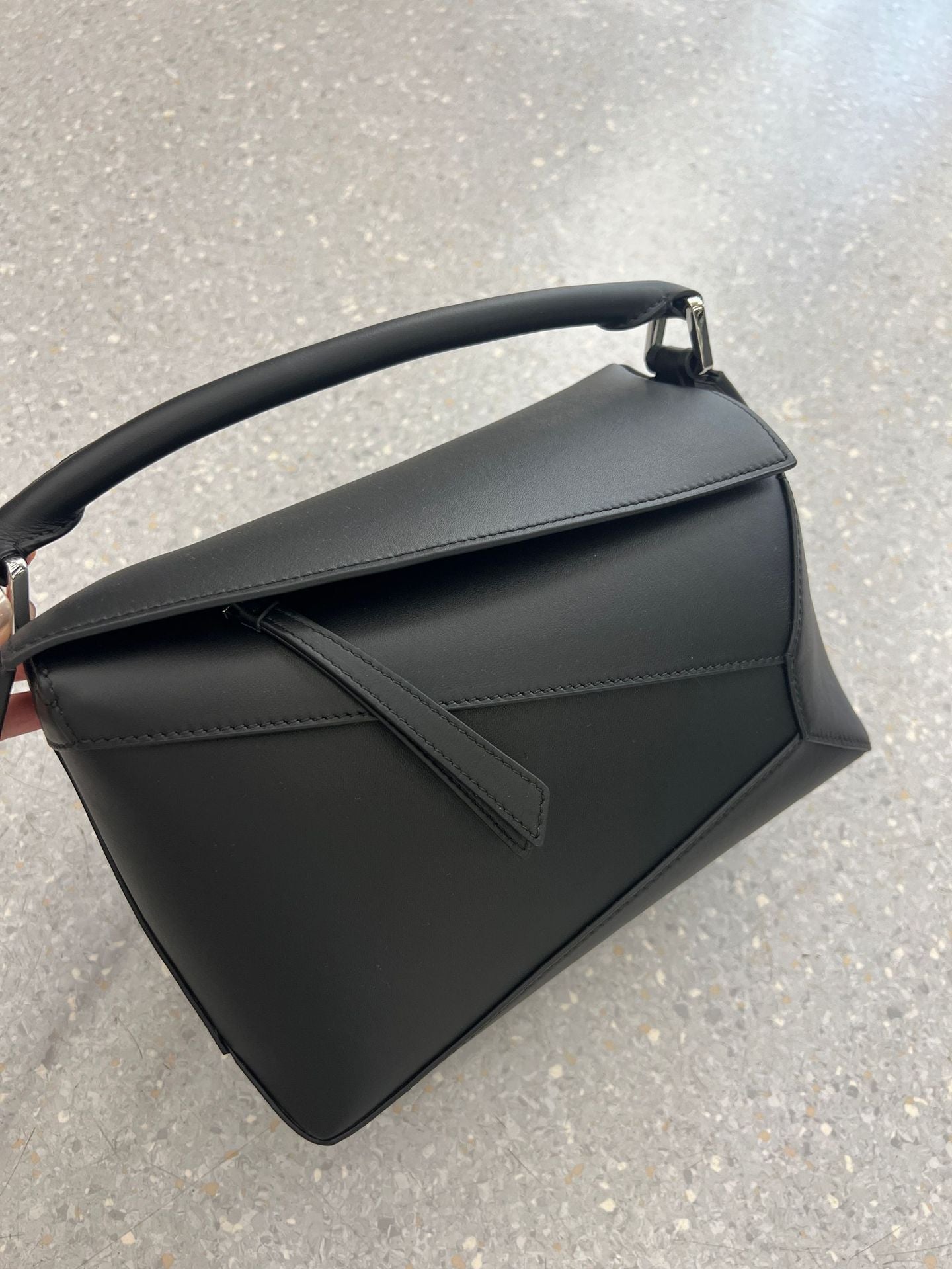 Women's Leather Handmade Beeswax Thread Geometric Special Interest Crossbody Bags