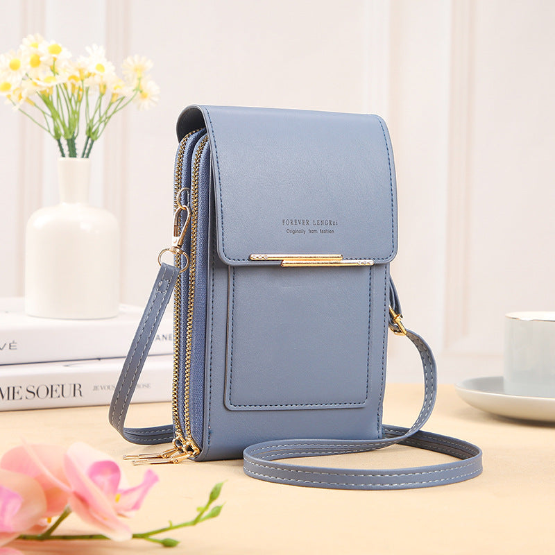 Women's Stylish Versatile Zipper Solid Color Simple Bags