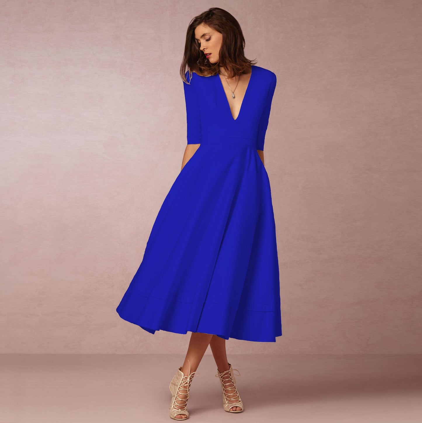 Women's Dress Sexy Deep V Large Swing Dresses