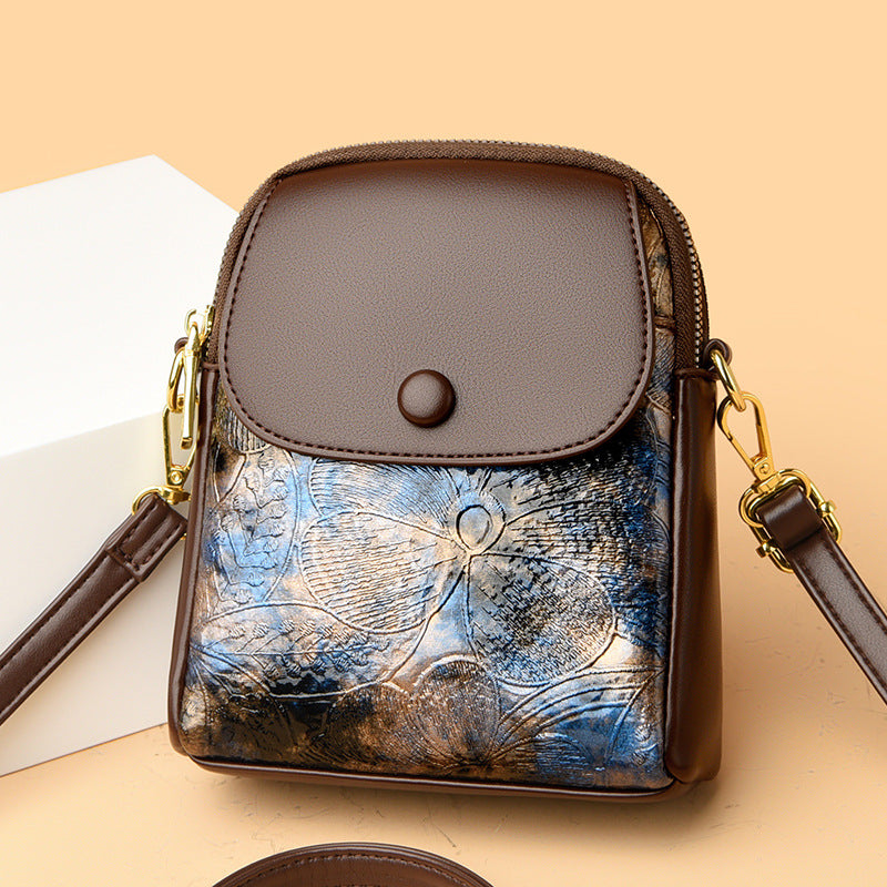 Women's Summer Fashion Soft Leather Independent Mobile Phone Bags