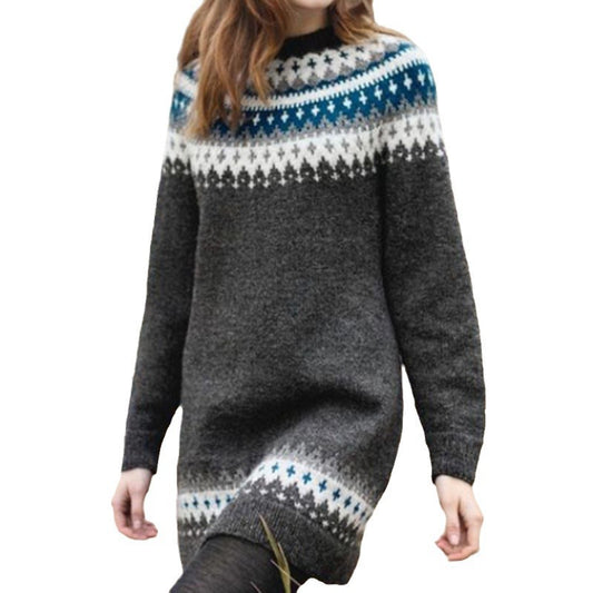 Women's Iceland Retro Jacquard Woolen Fashion Long Skirts