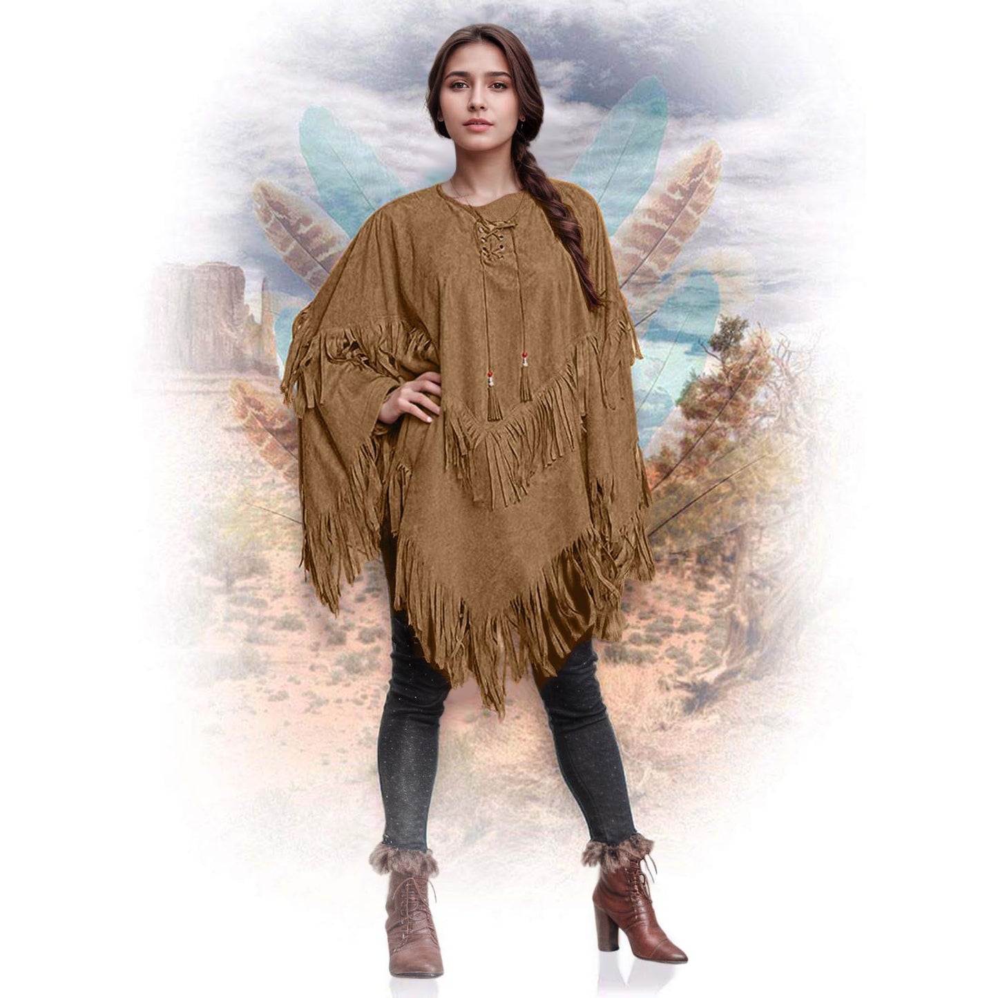 Tassel Long Sleeve Bohemian Ethnic Style Vests