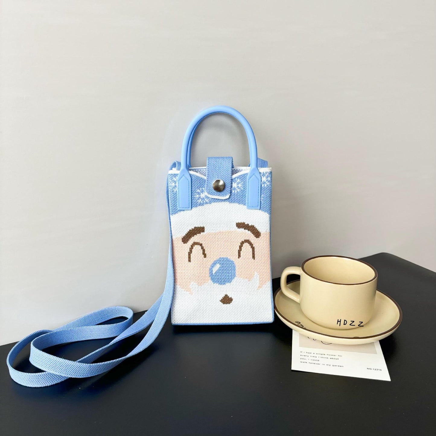 High Sense Mobile Cartoon Knitted Dopamine Bags