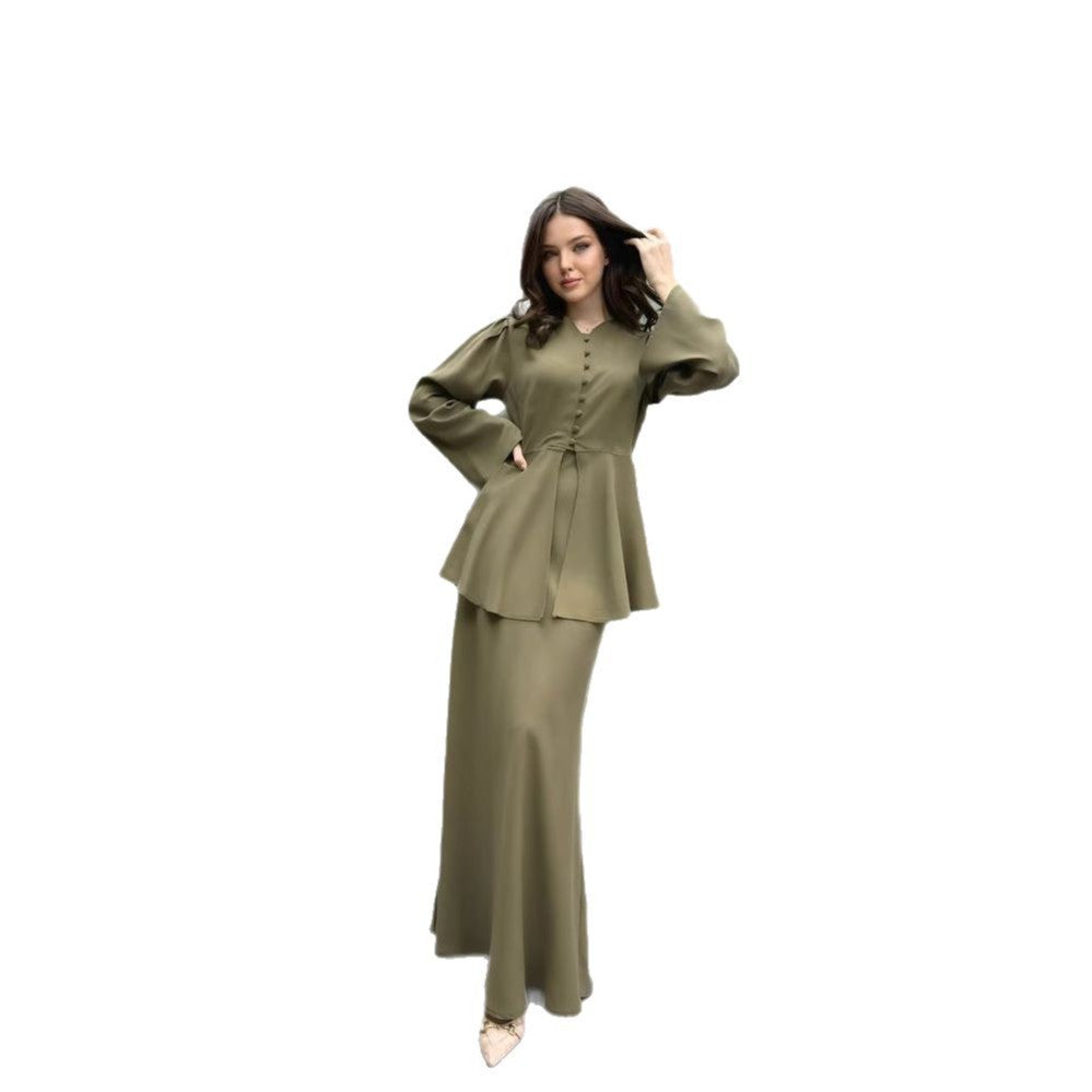 Women's Fashion Elegant Graceful Solid Color Dress Dresses