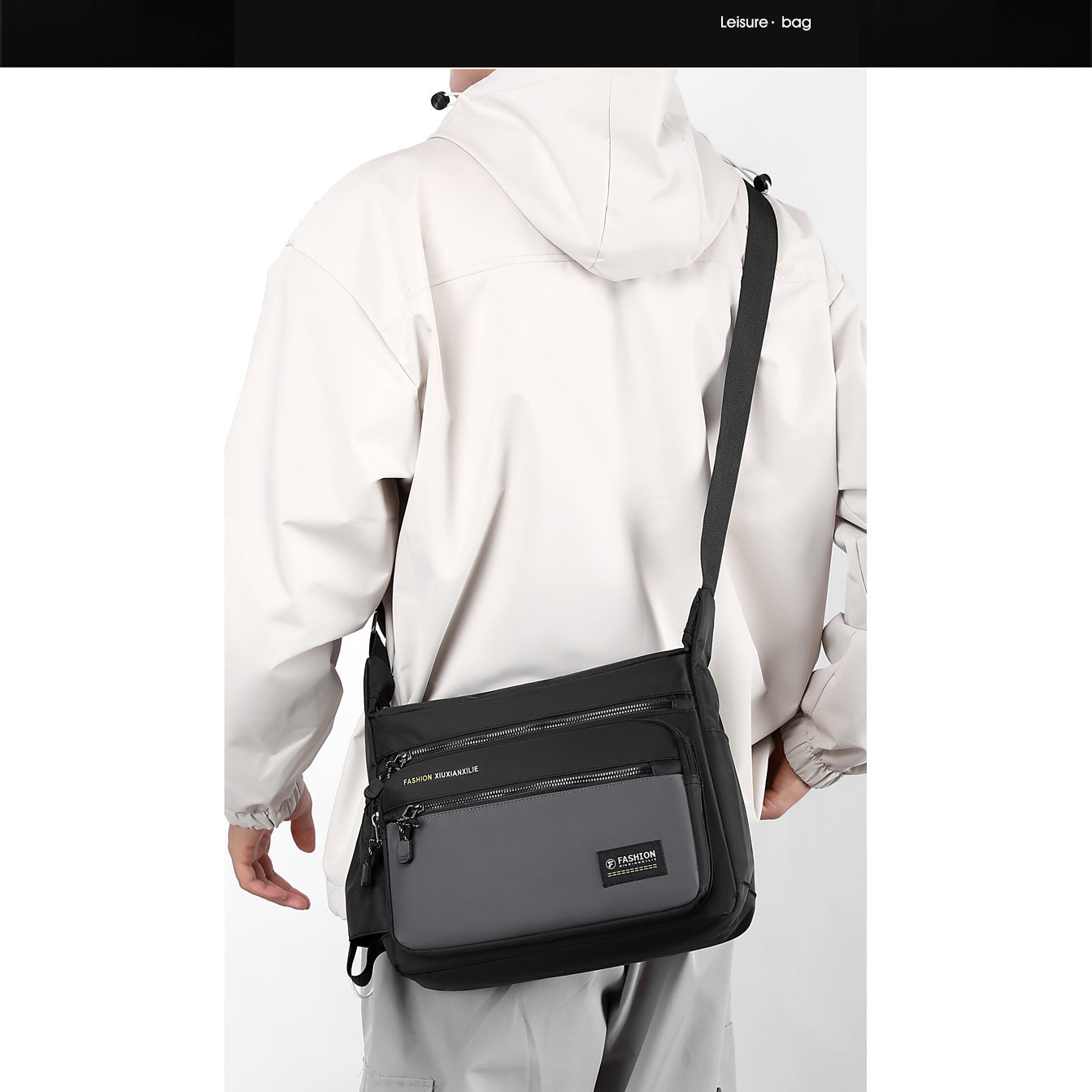 Men's Oxford Cloth Large Capacity Waterproof Leisure Men's Shoulder Bags
