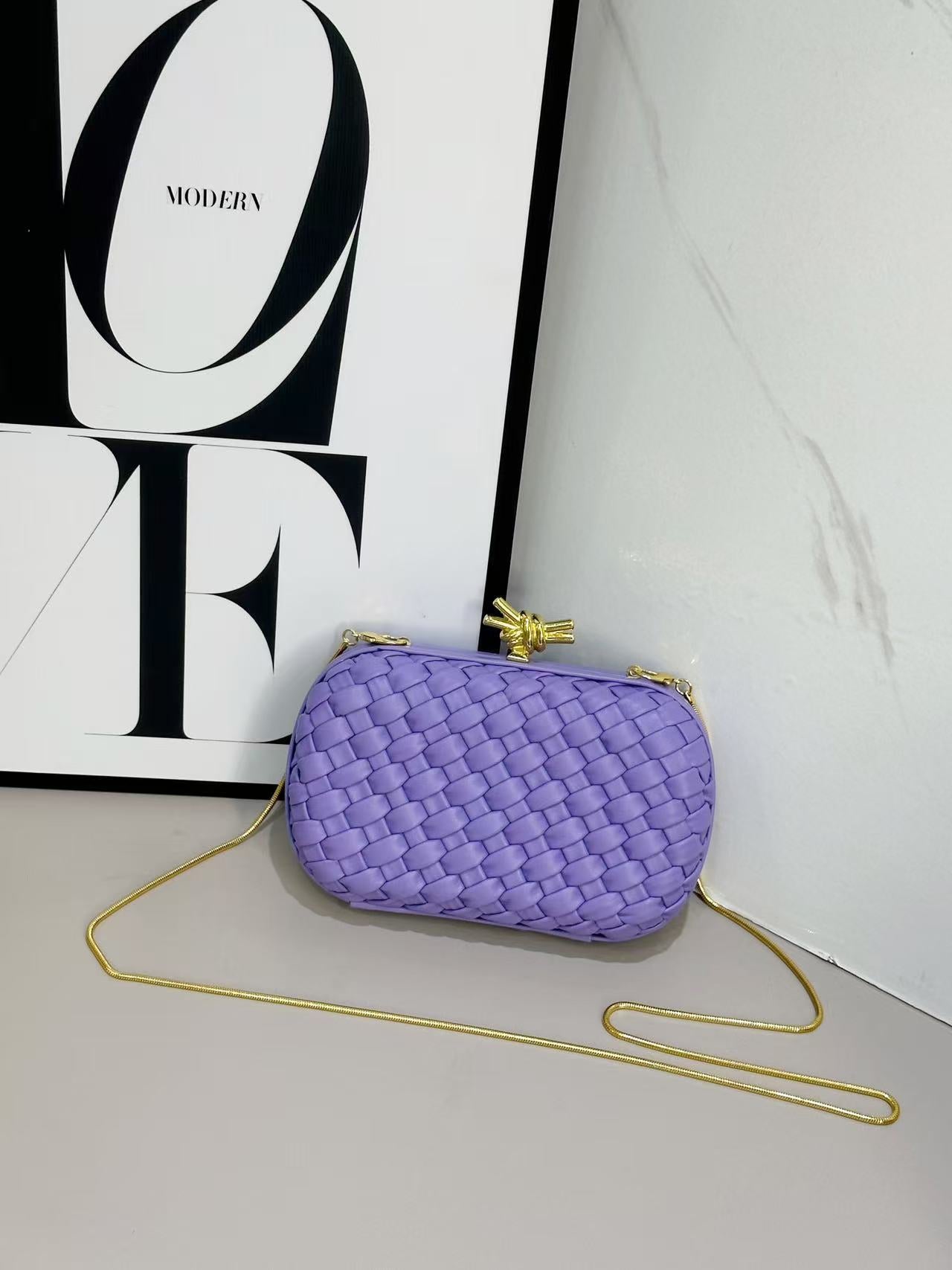 Dinner Woven Box Clutch Layer Leather Original Order Bags