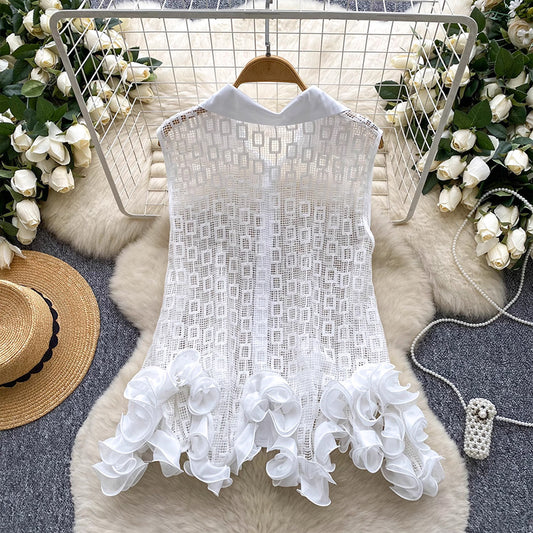 Women's European Goods Fashionable Summer Design Sense Niche Irregular Blouses