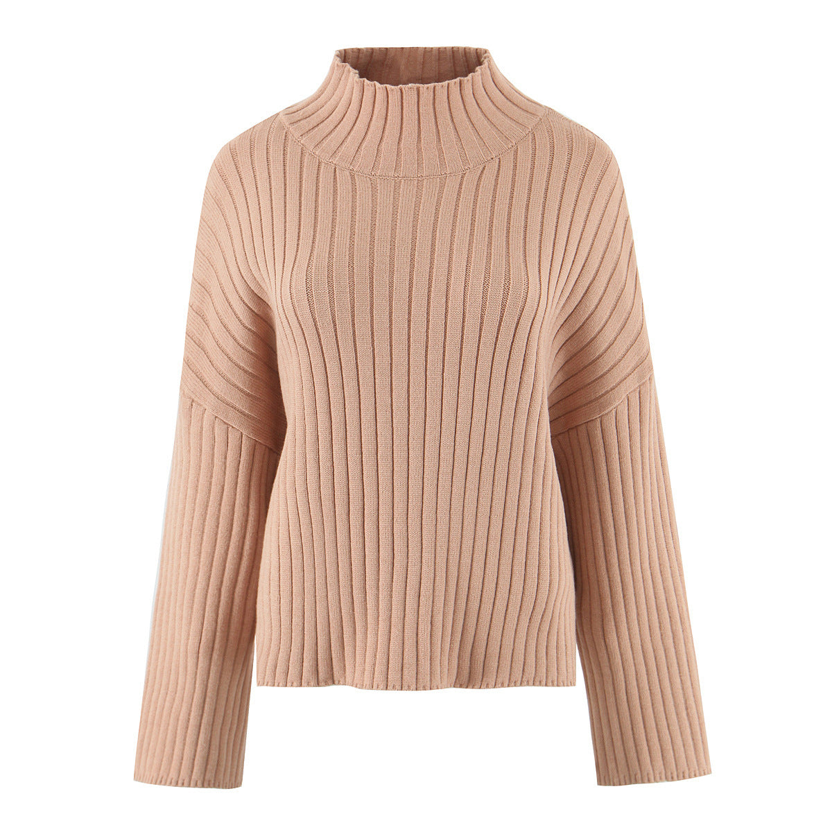 Women's Half Turtleneck Loose Lazy Style Pullover Sweaters