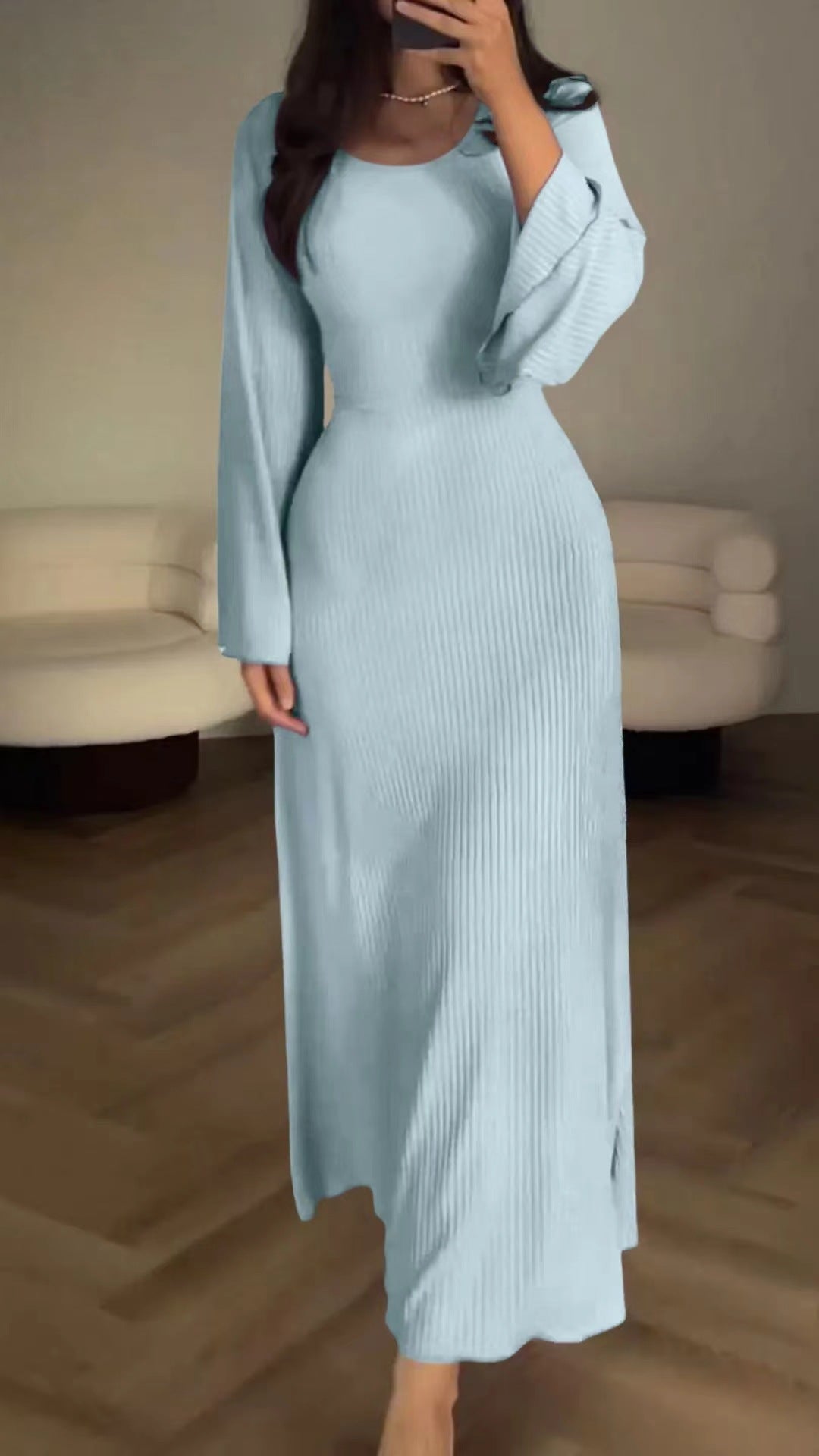 Women's Long Sleeve Loose Leisure Professional Dress