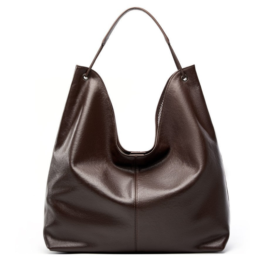 Women's Textured Underarm Vegetable Tanning Leather Crossbody Bags