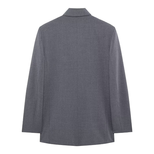 Women's Homemade Classic Padded Shoulder Double Breasted Blazers