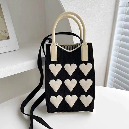 Fashionable Knitted Mobile Lightweight High-grade Love Phone Bags