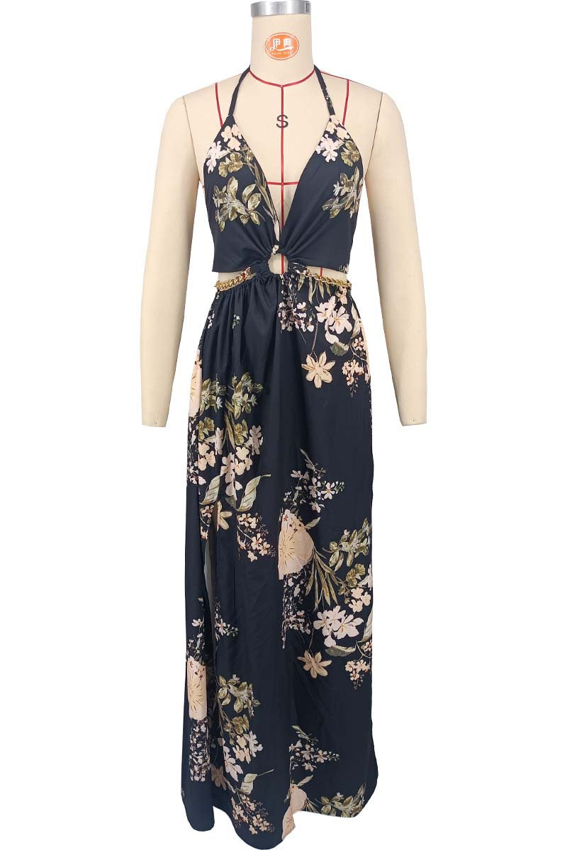 Women's Large Slightly Fat Mid-length Sling French Dresses