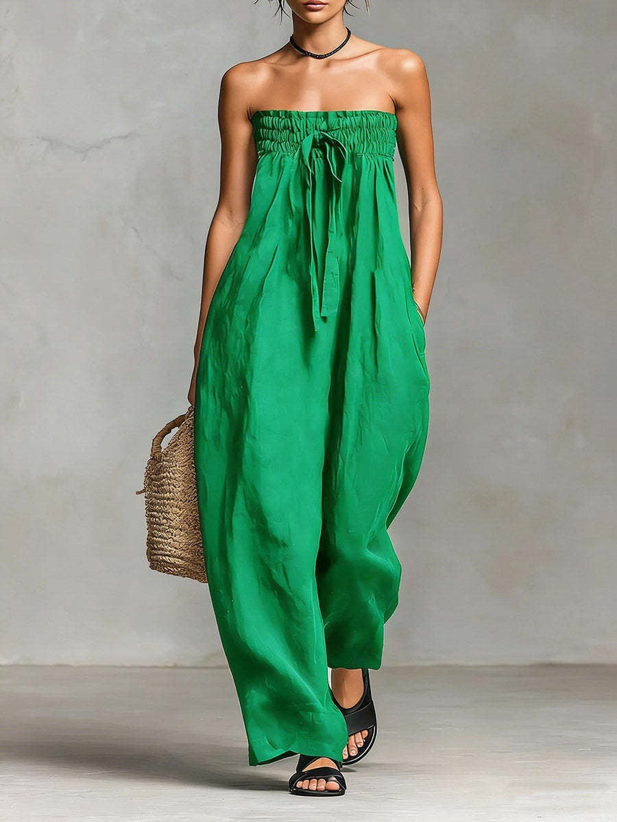 Cool Women's Spring Tube Smocking Strapless Tops