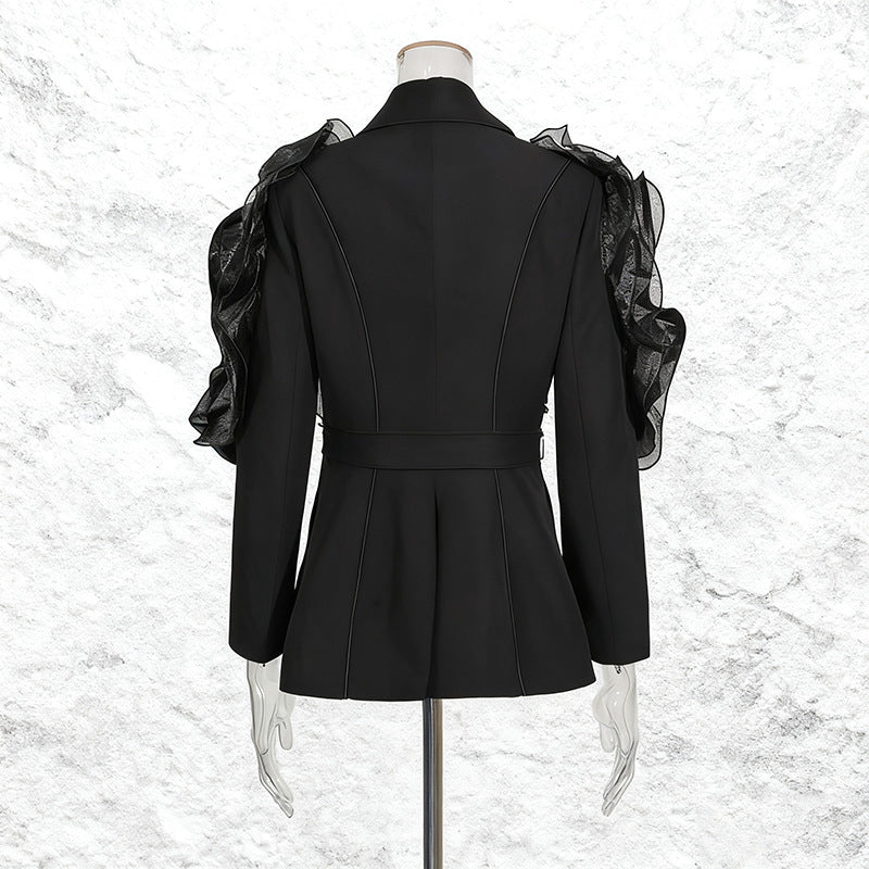 Women's Australian Show Sexy Small Three-dimensional Ruffled Stitching Blazers