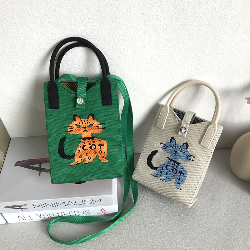 Women's Cute Cat Mini Korean Fashion Change Handbags