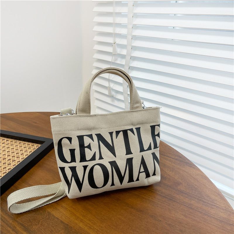 Thailand Canvas Design Portable Letter Large Crossbody Bags