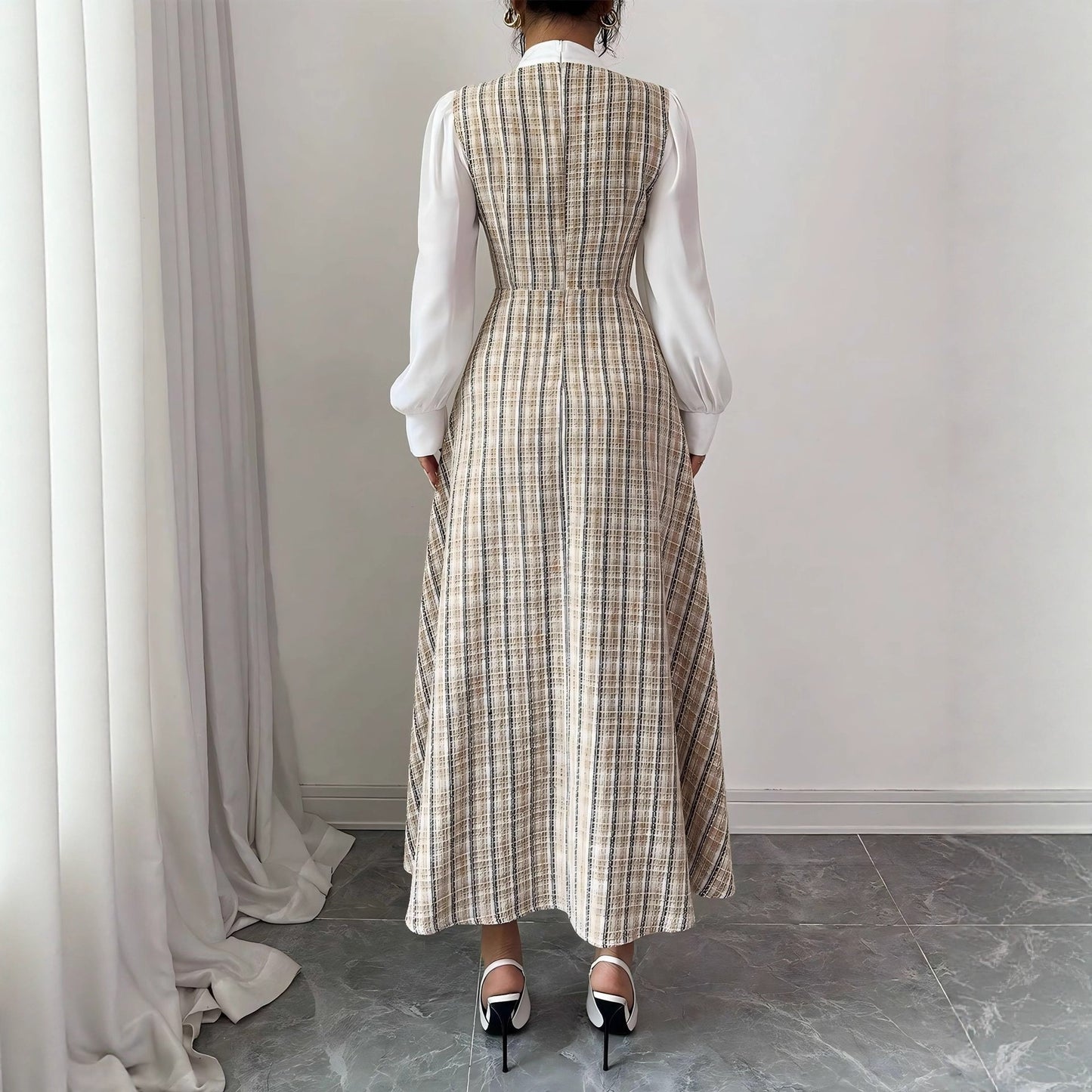 Women's Winter Classic Style Slim Fit Fashion Waist Dresses