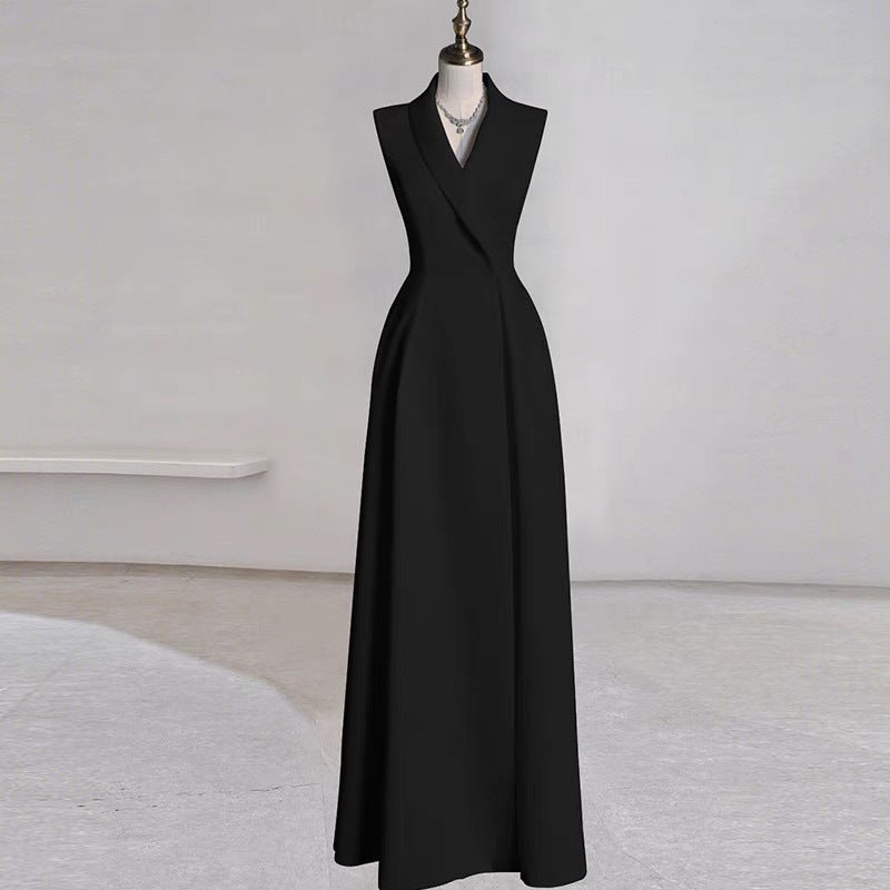 White Sleeveless Elegant Dress Light Luxury Dresses