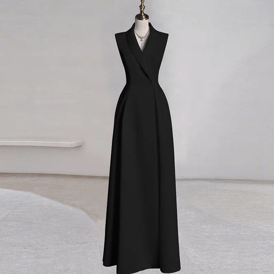 White Sleeveless Elegant Dress Light Luxury Dresses