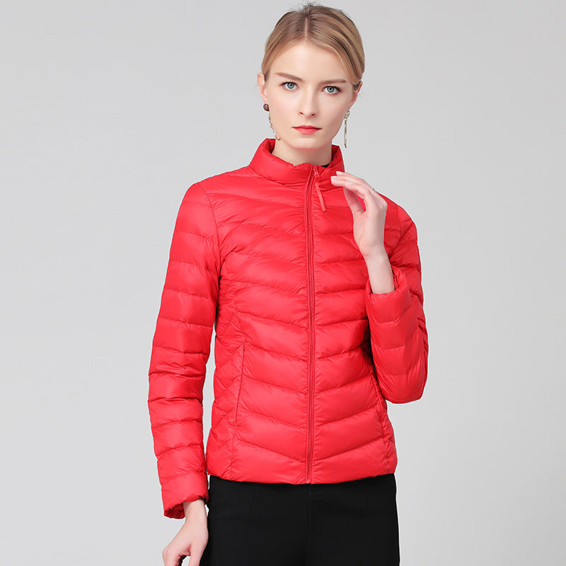 Women's Down Lightweight Slim Fit White Duck Jackets