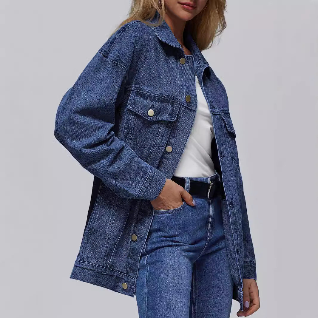 Women's Denim Casual Loose Autumn Long Sleeve Jackets