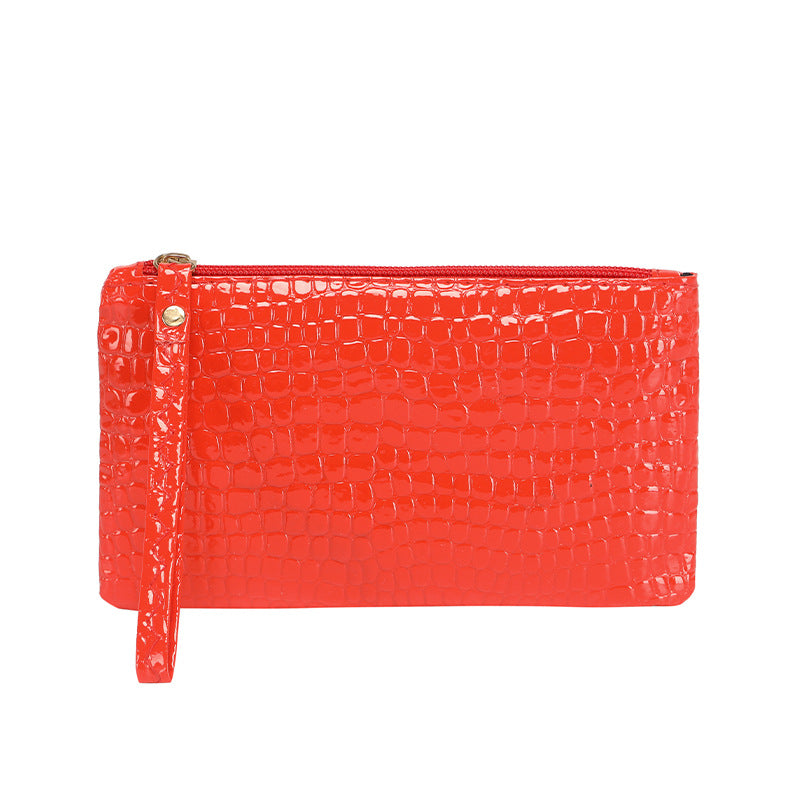 Simple Clutch Female Lady Crocodile Pattern Welfare Handbags