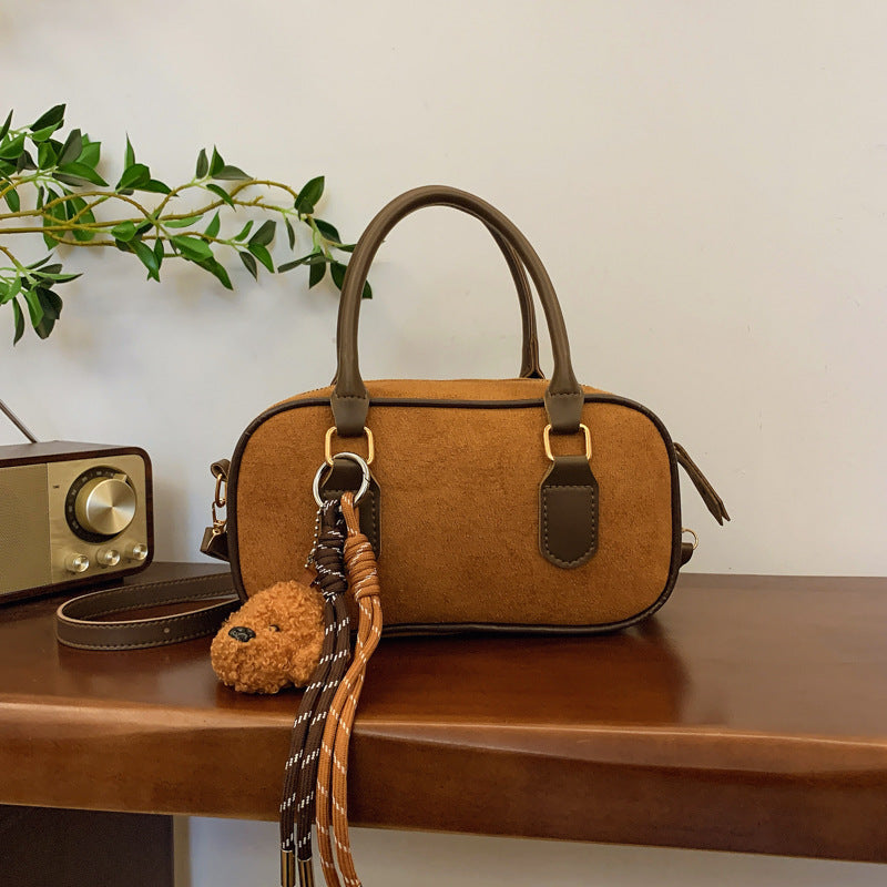 Popular Niche Suede Female Retro Easy Matching Crossbody Bags