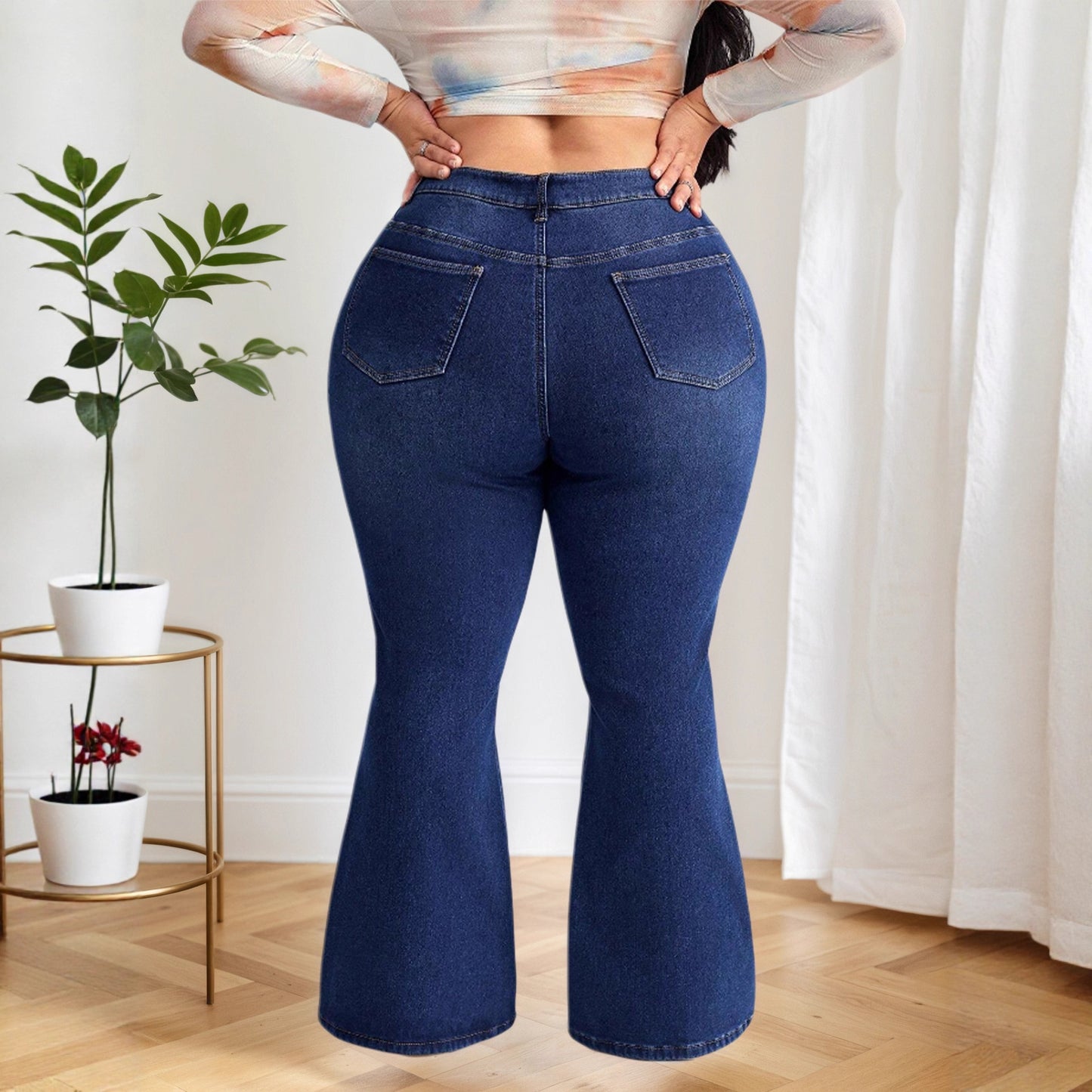 Stretch Flared Quality Casual Tall Slimming Pants
