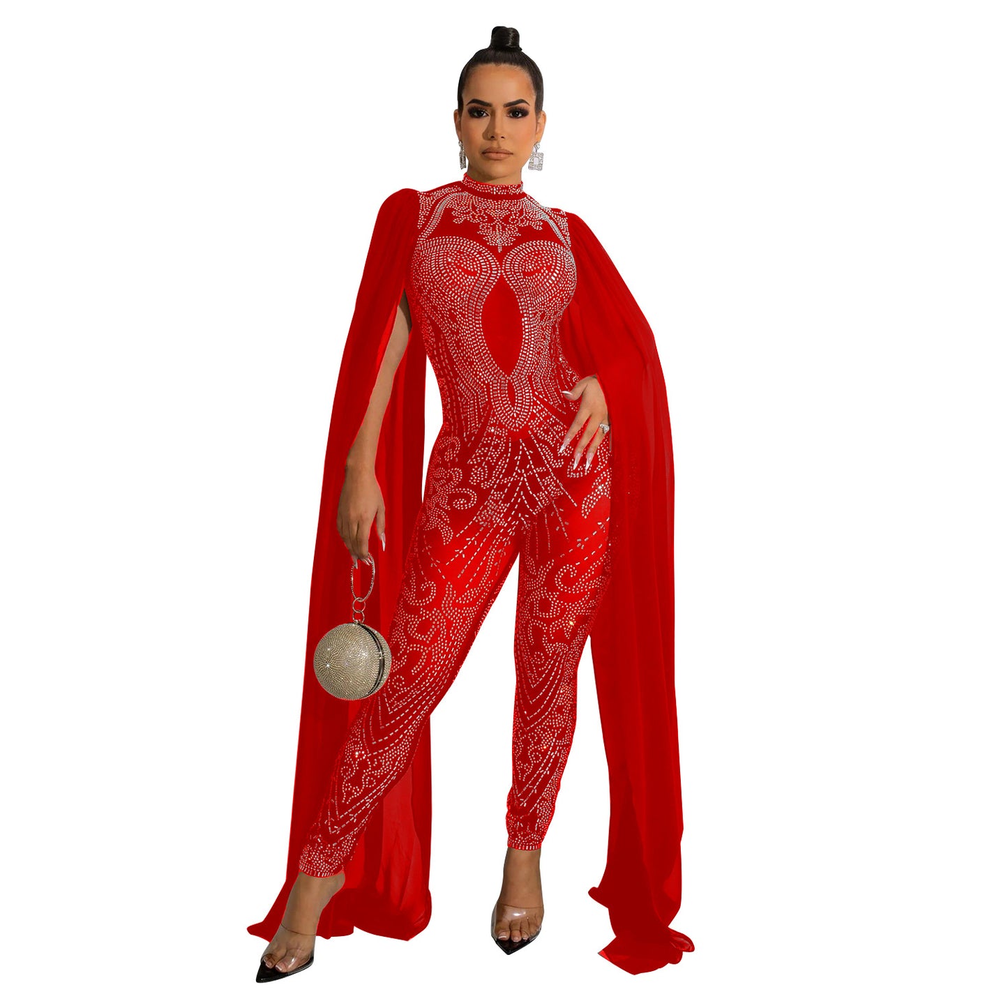Women's Classic Sexy Mesh Rhinestone Nightclub Pants