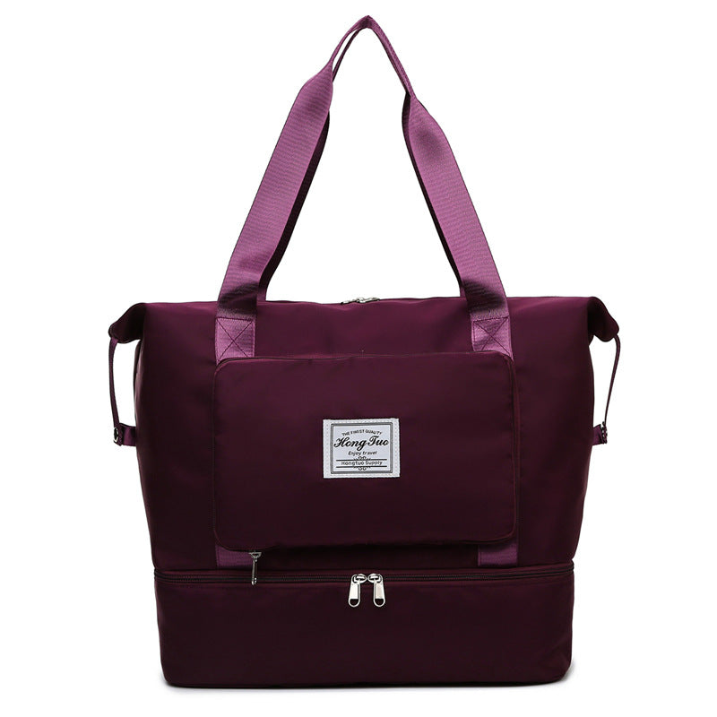 Women's Trendy Large Capacity Folding Pending Short Travel Bags