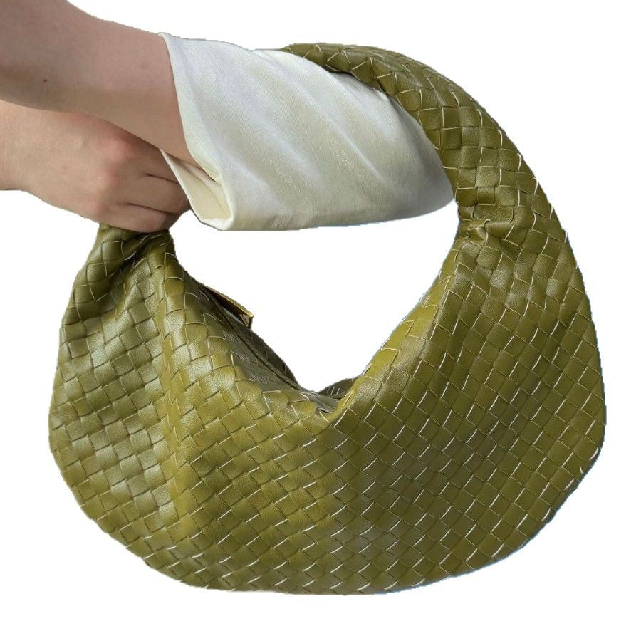 Women's Denim Woven Fashion Portable Horn Bags