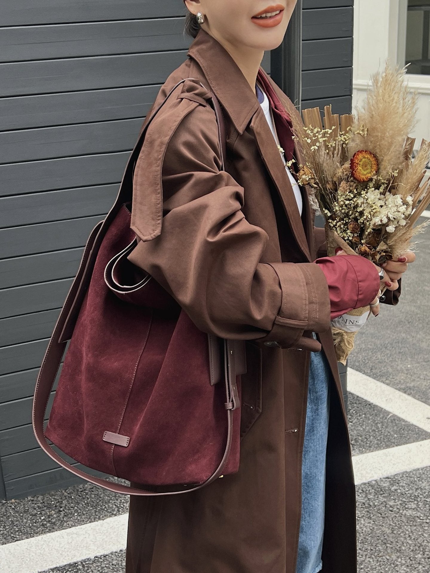 Are Niche Suede Large Ear Hanging Super Soft Tote Bags