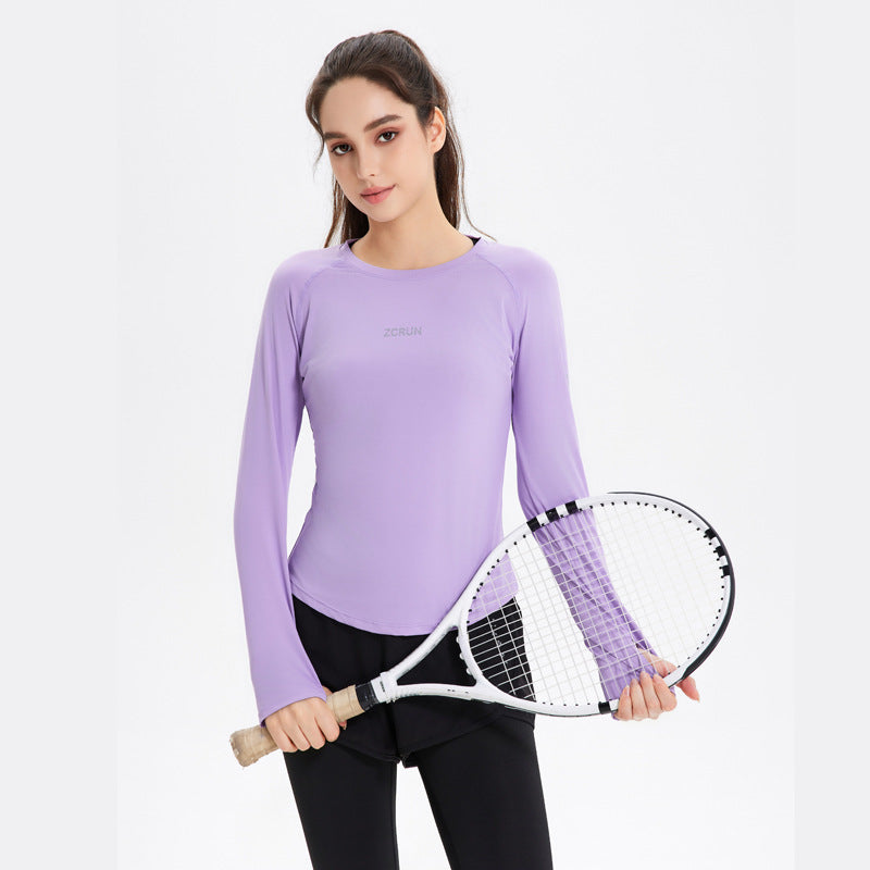 Women's Sports Fitness Crew Neck Wear Slim Fit Women's T-shirt