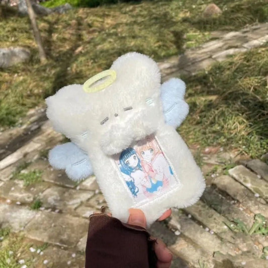 Plush Cover Angel Meal Bus Pass Mini Truck Card Holder
