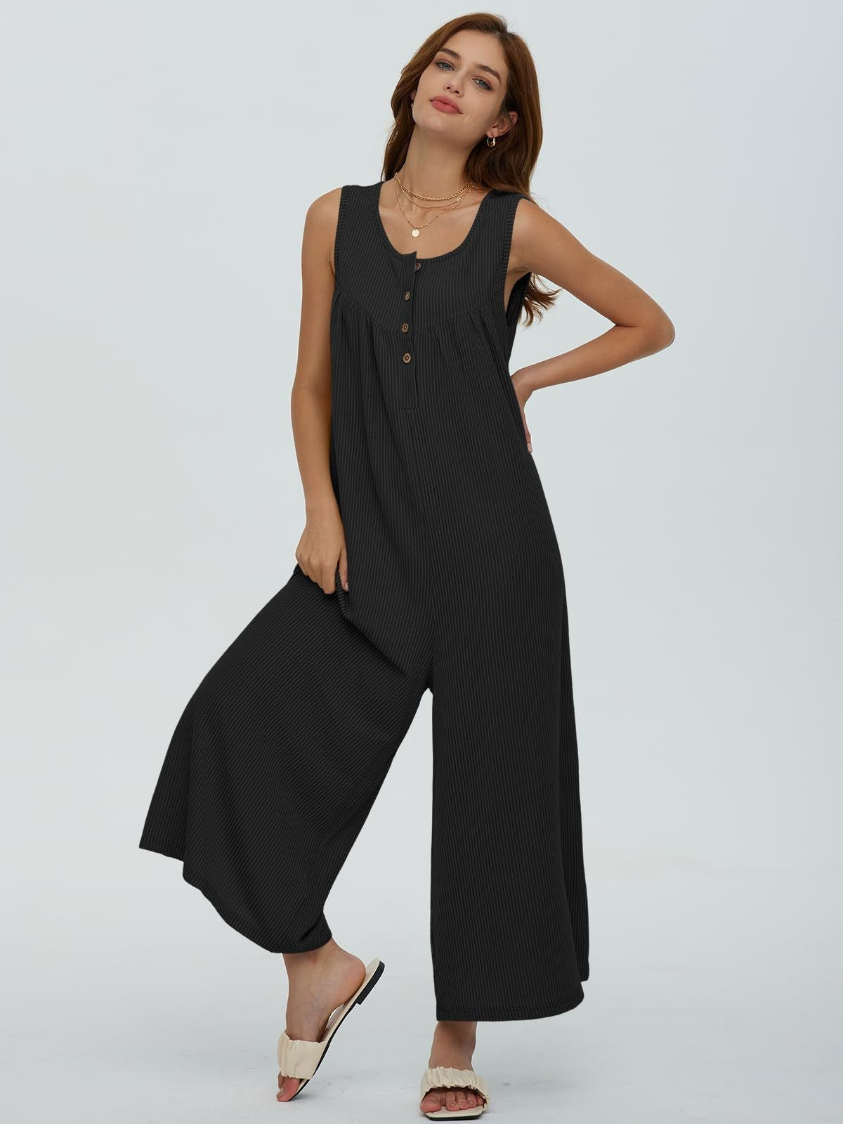 Attractive Slouchy Women's Fresh Casual Pocket Women's Jumpsuit/clothing