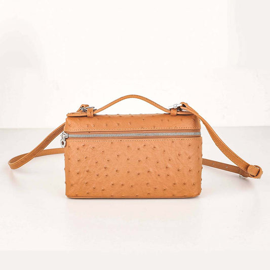 Women's Grain Cowhide Lunch Box High-grade Portable Small Square Bags