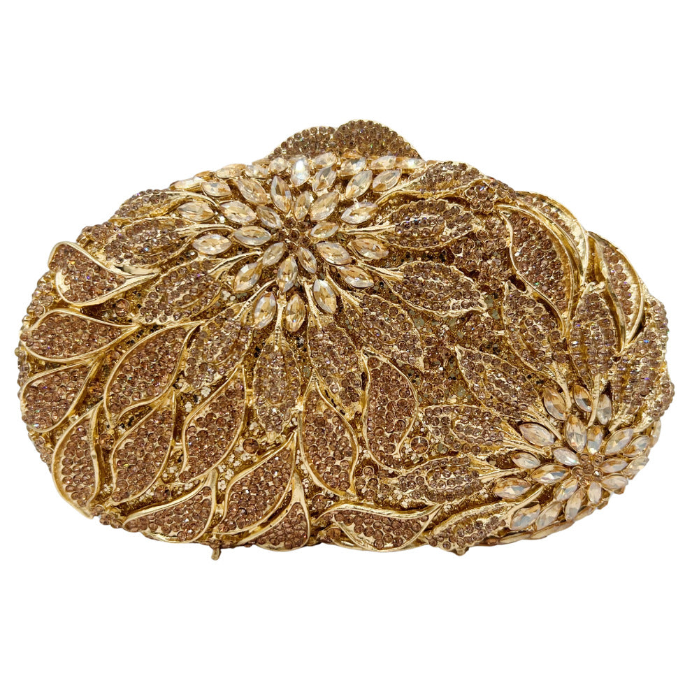 Women's Diamond Banquet Clutch Hollow Metal Hard Evening Bags