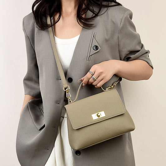 Women's Fashion Genuine Leather Pattern Portable Small Square Bags