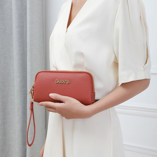 Trendy Korean Style Clutch Lychee Pattern Phone Bags