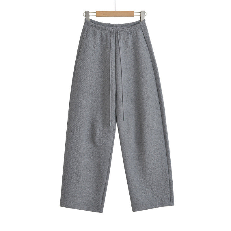 Women's Texture Curved Narrow Waist Banana Library Pants