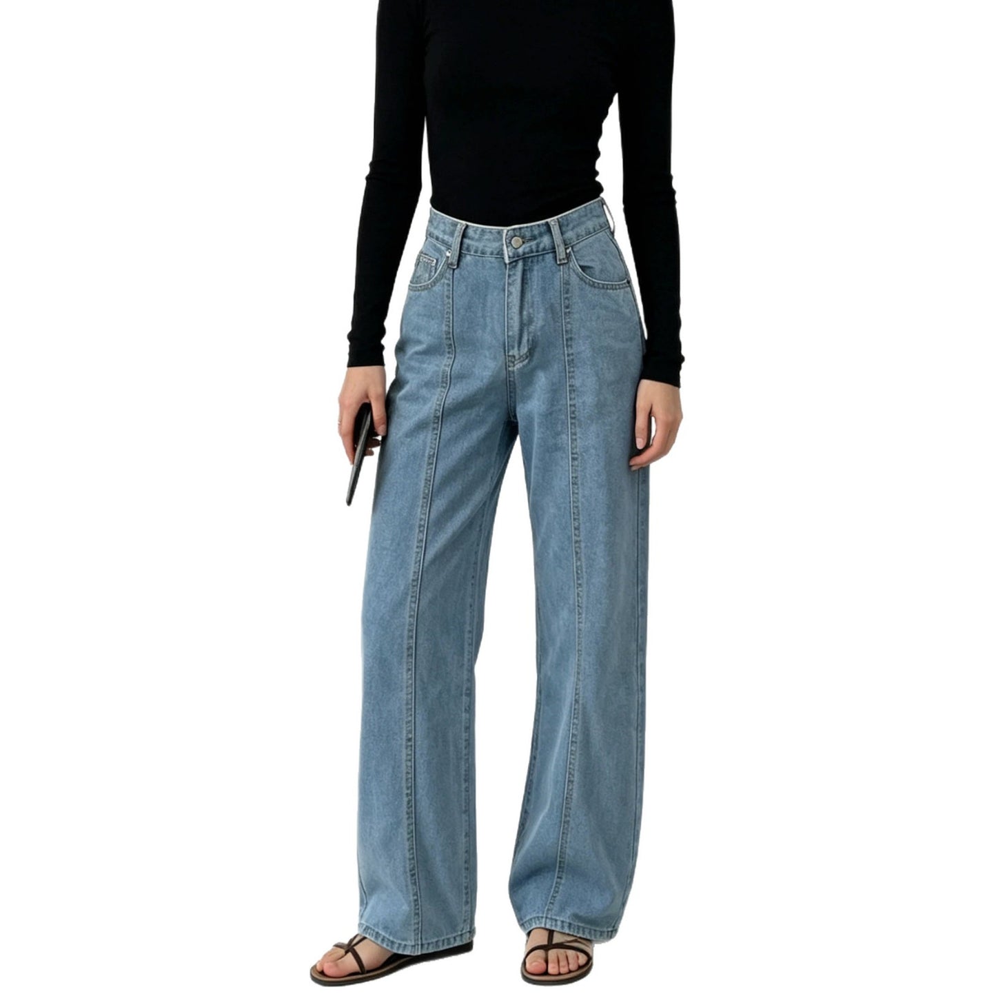 Durable Women's Source Casual Straight Personality Jeans
