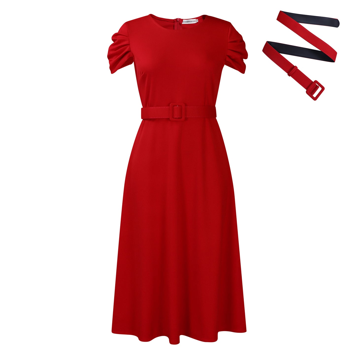 Women's Summer Fashion Temperament Elegant Sleeve Irregular Dress
