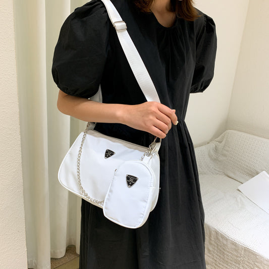 Women's Simple Underarm Solid Color Mother Bags
