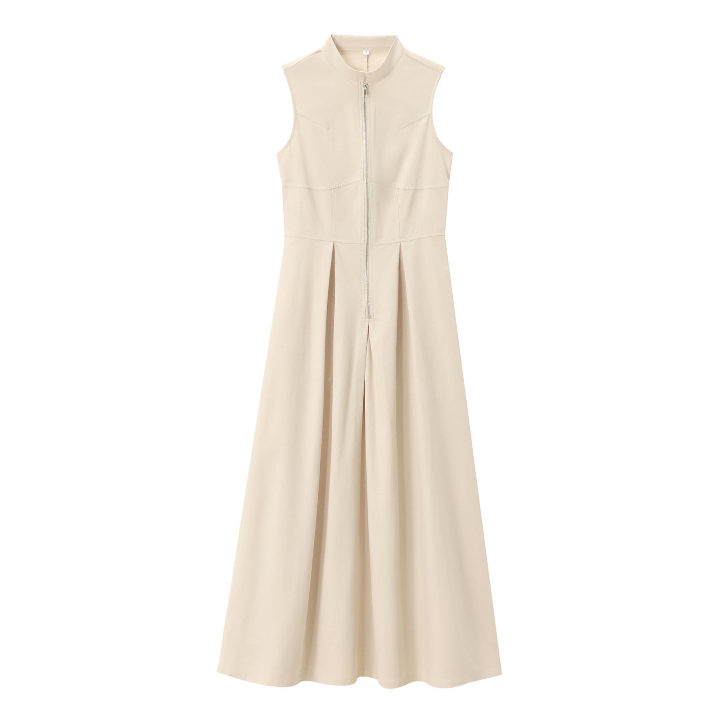 Women's Round Neck Sleeveless Waist Commuting Elegant Dresses