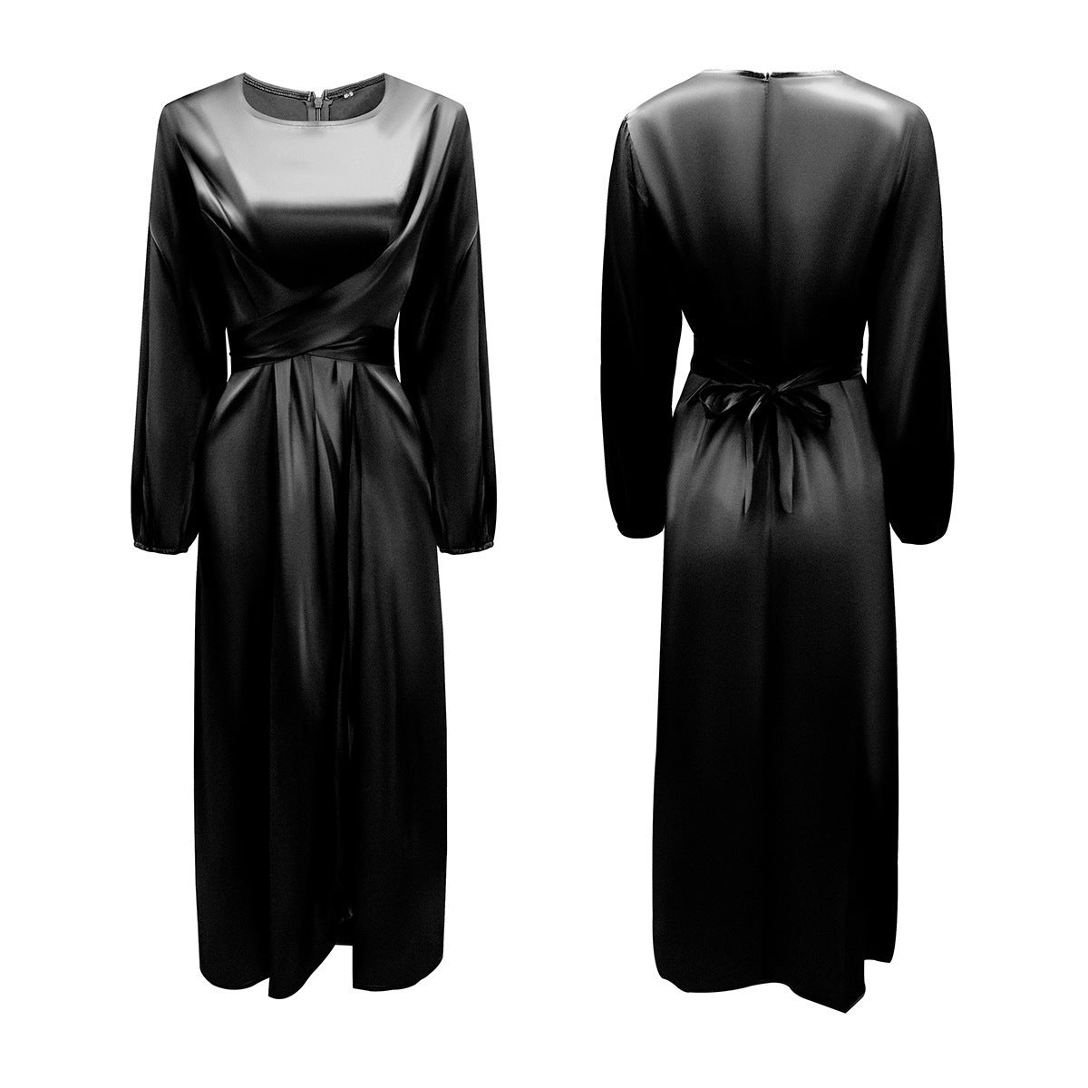 Style Fashion Popular Sexy Soft Waist Satin Dress