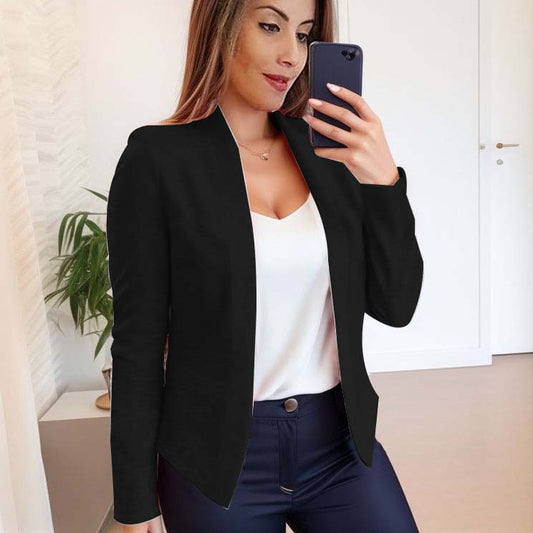 Women's Autumn Long Sleeve Solid Color Casual Small Suit